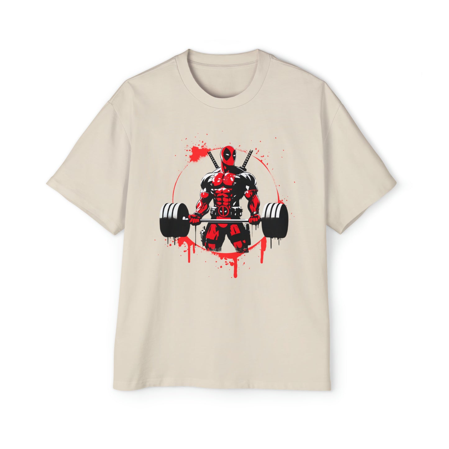 Deadpool weightlifting T-shirt