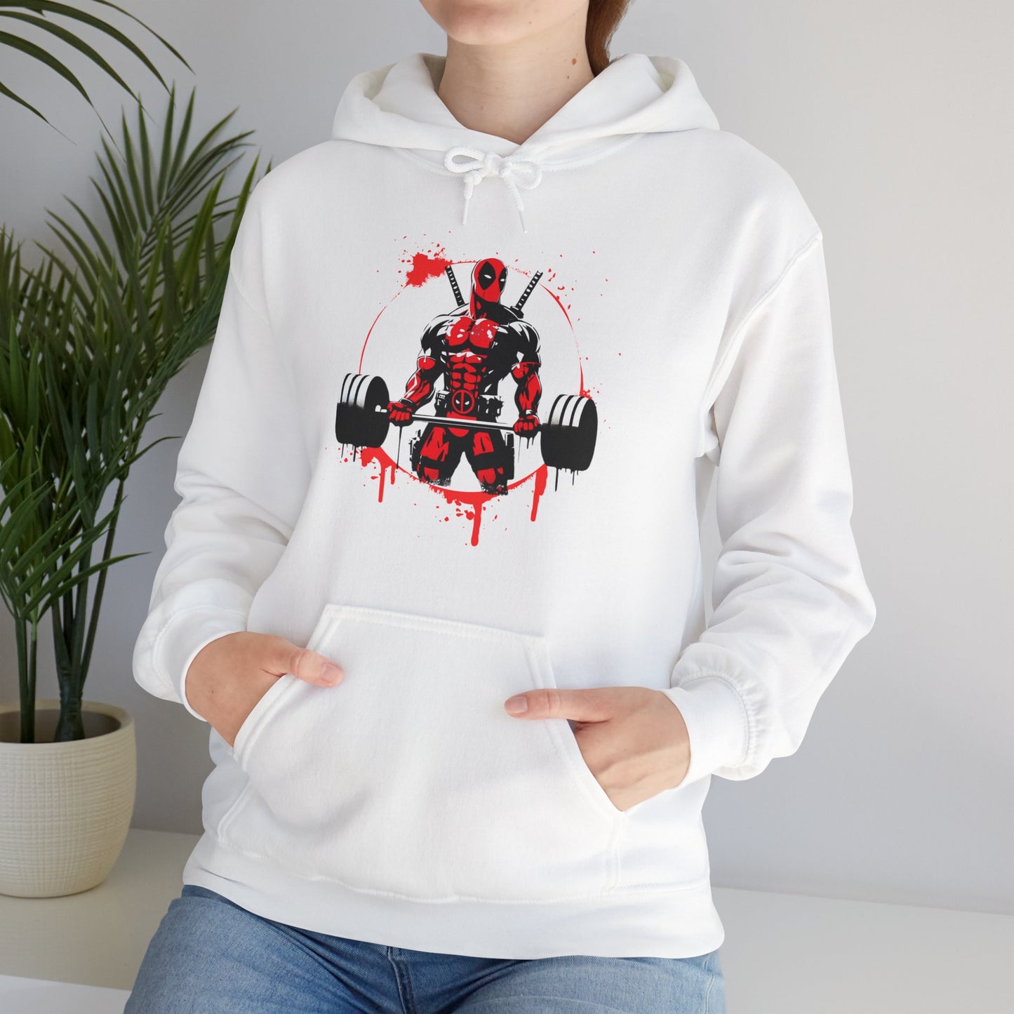 Deadpool weightlifting hoodie