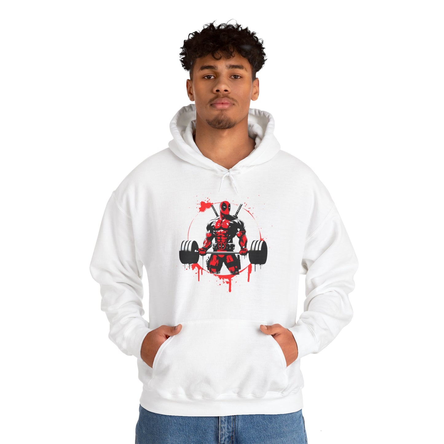 Deadpool weightlifting hoodie