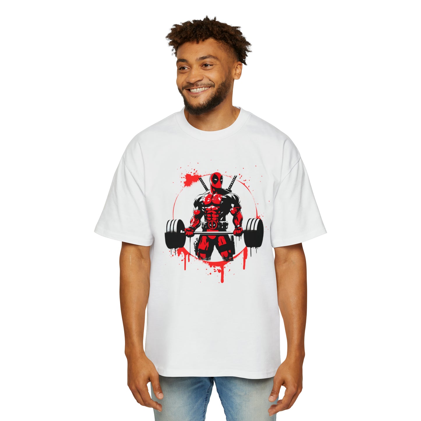 Deadpool weightlifting T-shirt