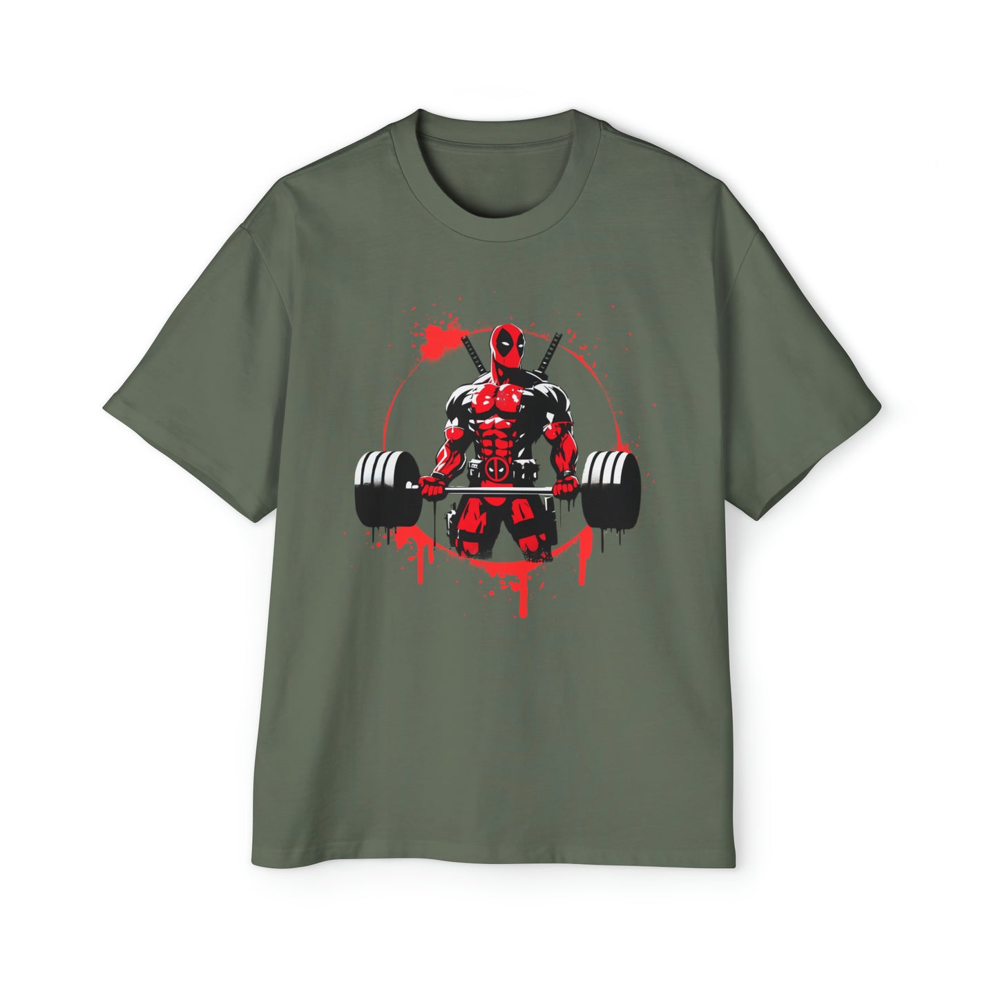 Deadpool weightlifting T-shirt